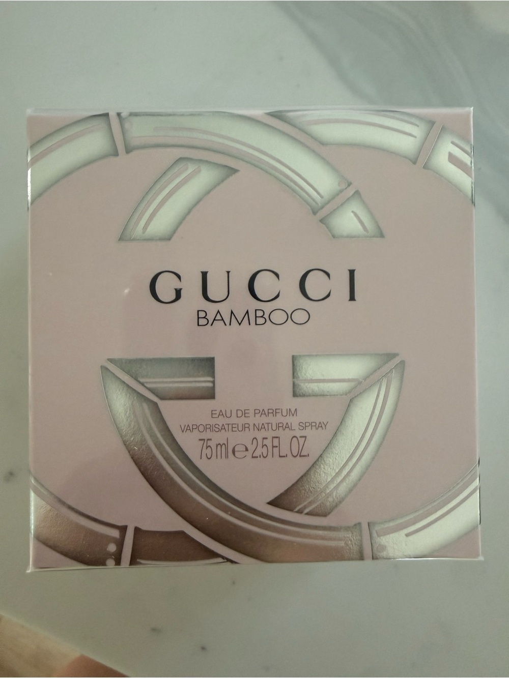 Gucci Bamboo Pink and Silver Framed Box